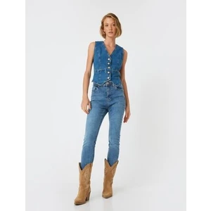 Yüksek Bel Kot Pantolon Skinny Push Up Fit - Skinny Jean