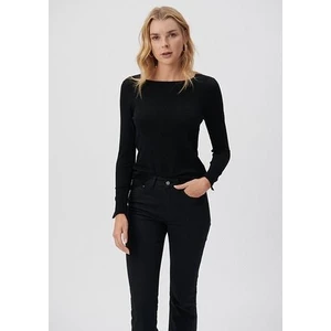 Kadın Düğme Detaylı Siyah Kazak 171365-900