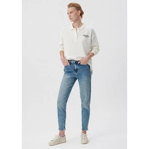 Kadın CINDY Gölgeli Mavi Gold Shape Jean Pantolon 100277-84421