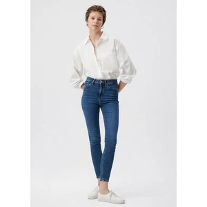 Kadın Serenay Mavi Gold Shape Jean Pantolon 100980-33687