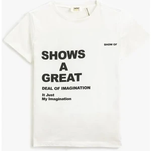 Beyaz Baskılı T-Shirt