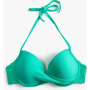 Koton Boyundan Bağlamalı Bikini Üstü Dokulu