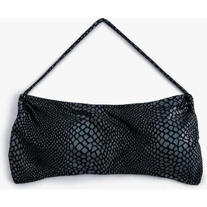 Boyundan Bağlamalı Bikini Üstü Yılan Derisi Desenli