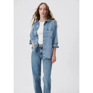 Kadın Alin Açık Mavi Street Jean Gömlek 1210385-85295