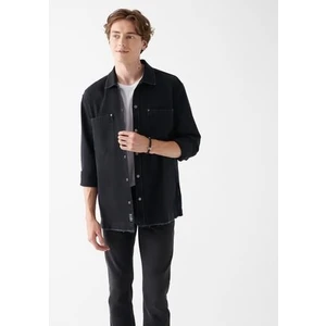 Erkek Çift Cepli Siyah Gömlek 0210279-900