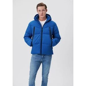 Erkek Kapüşonlu Mavi Şişme Mont 0110068-70770