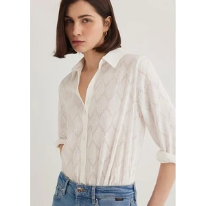 Dokulu Ekru Gömlek 1211032-70057