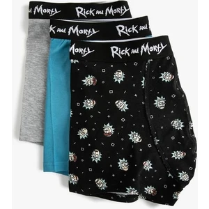 Rick And Morty 3'lü Boxer Seti Lisanslı Desenli
