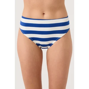 Los Ojos Lacivert-Beyaz Çizgili Yüksek Bel Bikini Altı Sporty Bottom
