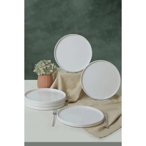Beyaz Stackable Servis Tabağı 27 cm 6 Adet 006