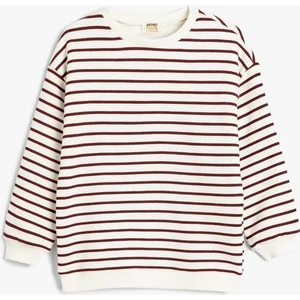 Basic Sweatshirt Uzun Kollu Bisiklet Yaka Pamuklu