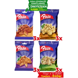 Paşa Kuruyemiş Karışık Kuruyemiş 70 gr x 12 Adet (840 gr)