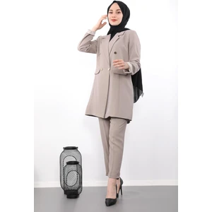 Blazer Ceket Takım Vizon