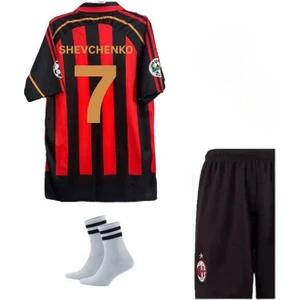 Milan Shevchenko 2006 2007 Kırmızı Siyah Nostalji Çocuk Forması