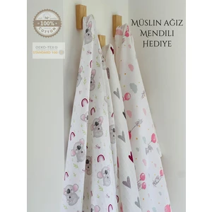 Ft Baby Collection Pamuk Müslin Bebek Battaniyesi 3'Lü Set  Müslın Örtü 80  x  90 Cm