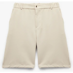 Düğmeli Bermuda Oversize Chino Şort