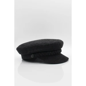 Erkek Kaşe Kaptan Şapka - Füme