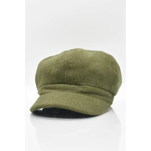 Haki Bayan Şapka Kadın Kasket Yün Flat Cap