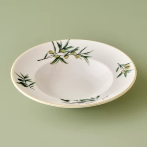 Olive Porselen Makarna Tabağı Yeşil (27 Cm)