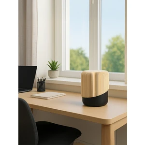 Lunya Bohem Masa Lambası Eğik Modern Form E27 Duy Uyumlu Bej - Siyah Renkli LED Ampul ile Kullanılır