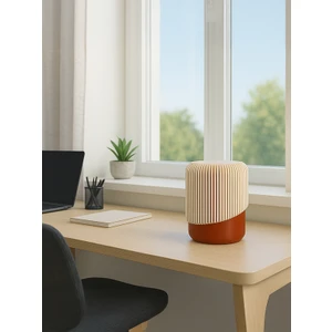 Lunya Bohem Masa Lambası Eğik Modern Form E27 Duy Uyumlu Bej - Kiremit Renkli LED Ampul ile Kullanılır