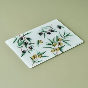 Olive Cam Kesme Tahtası (35X25 Cm)