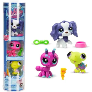 Littlest Pet Shop Minişler 3’lü Figür Seti S3 - 160&AMP;161&AMP;162 Karınca, Mor Spanyel Köpek ve Kaplumbağa
