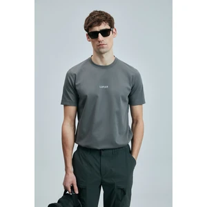 Logolu Pamuk Karışımlı Regular Fit Bisiklet Yaka T Shirt Erkek T Shirt 111020235