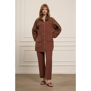 Kadın File Detaylı Takım Bakır