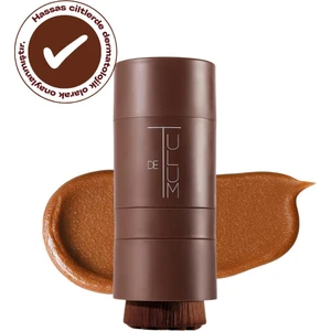 Bronzaura Glow | Güneş Altında Kullanılan Gold Işıltılı Bronzlaştırıcı Fırçalı Vücut Stick | Kakao Jojoba Havuç Yağı Içeren