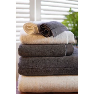 Softsıes Gri Beyaz Organik Vegan 900 Gsm 6'lı Hediyelik Havlu Seti