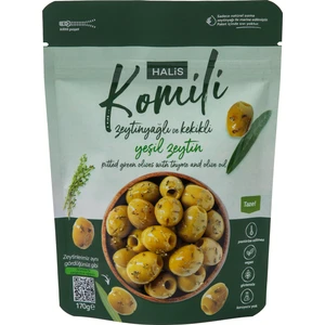 170 g Çekirdeksiz Zeytinyağlı veKekikli Yeşil Zeytin