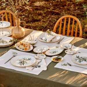 Olive Porselen 26 Parça 6 Kişilik Kahvaltı Takımı Yeşil