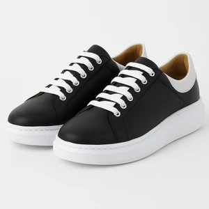 Siyah Ortopedik Spor Bayan Ayakkabısı %100 Deri