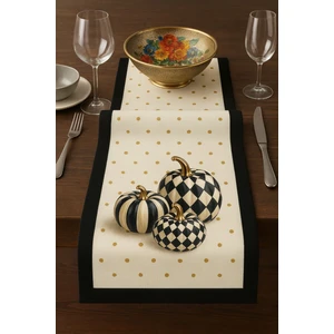 Mavi Masal Keten Görünümlü Balkabağı Runner