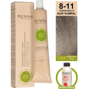 Amonyaksız Bitkisel Yıpranmış Saçlar İçin Saç Boyası 8-11 Yoğun Küllü Açık Kumral 60 ml