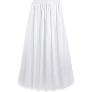 Kadın  Basıc Midi Beyaz Etek