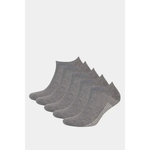 Erkek Dikişsiz 5'li Bambu Patik Çorap F4818AXNS