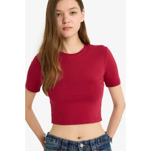 Fitted Crop Basic Tişört F8924AX25HS