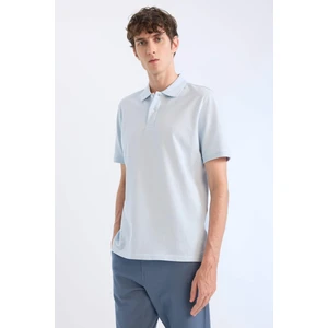 %100 Pamuk Regular Fit Polo Yaka Kısa Kollu Basic Düz Pike Kumaş Tişört C1293AX25SP