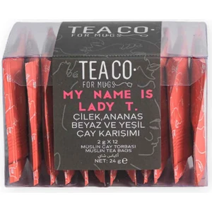Tea Co My Name İs Lady  - Çilek ve Ananaslı Beyaz Çay 2 gr x 12 Adet