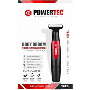 Tr-655 Vücut Tıraş Makinesi (Body Groom) Çift Bıçak - Sıfıra Yakın Kesim