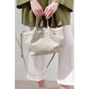 Kanvas Dikiş Detaylı Mini Çanta Çağla