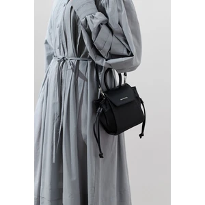 Kanvas Kapaklı Mini Çanta Siyah