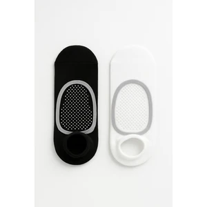 Kadın 2'li Asta Yoga / Pilates Step Çorap Siyah / Beyaz