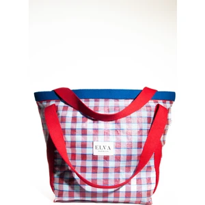 Mavi Pötikare Büyük Boy Plaj Çantası | Su Geçirmez, Şık ve Hafif Tatil Çantası