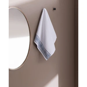 Caresse %100 Pamuk Yüz Havlusu - Beyaz/gri