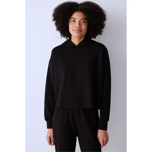 Silky Feel Siyah Sweatshirt
