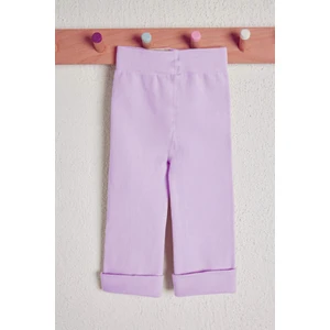 Pamuklu Çocuk Tayt Pantolon Koyu Lila