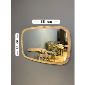 Ayna 65X45 cm Oval Meşe Antre Hol Koridor Salon Mutfak Banyo Wc Makyaj